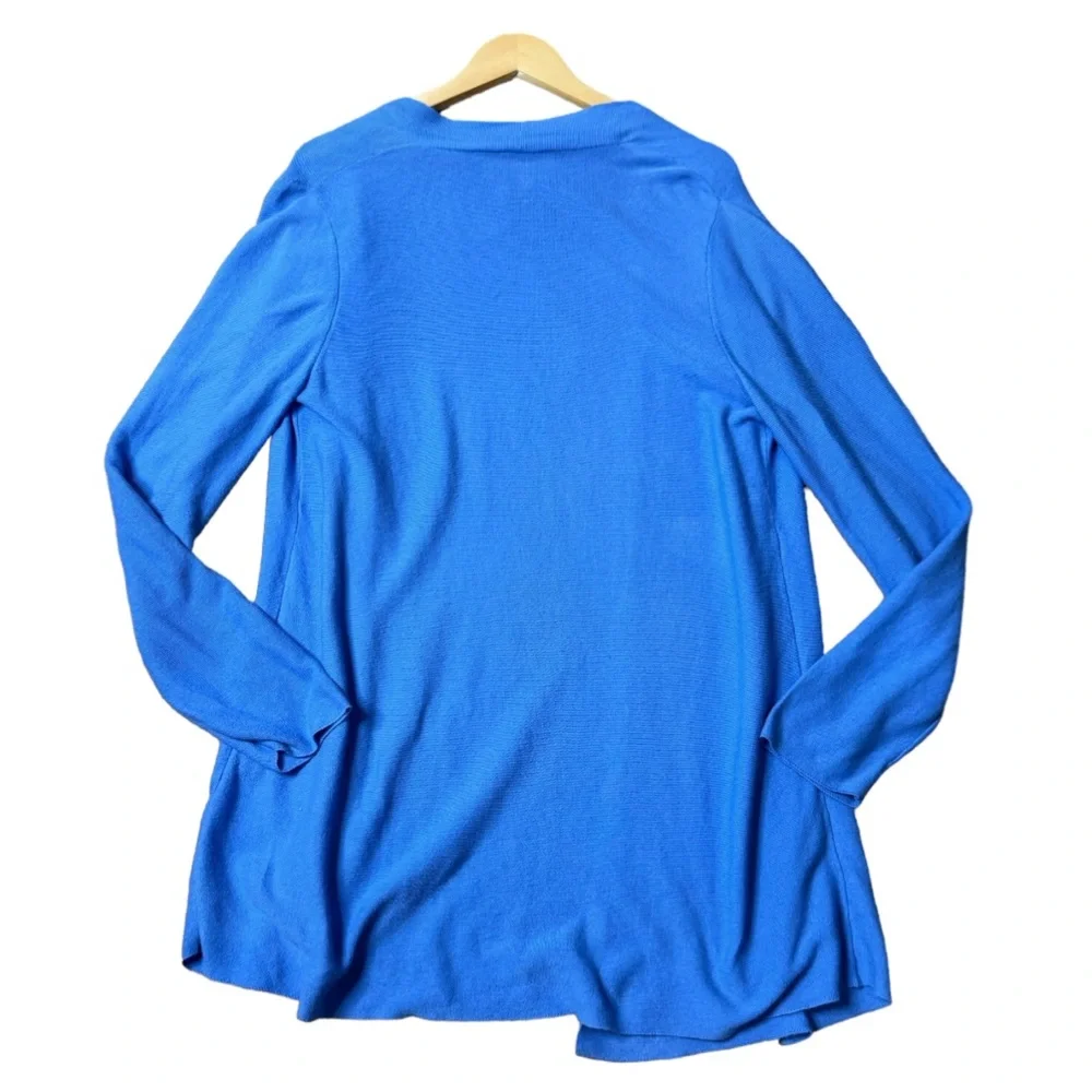 Eileen Fisher The Organic Difference Horizon Blue Open Front Shaped Cardigan S